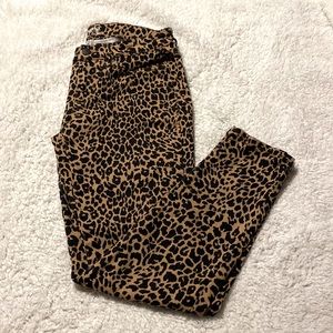 Ana leopard print skinny jeans, Size 8, EUC